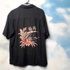 Paradise Blue silk Hawaiian shirt